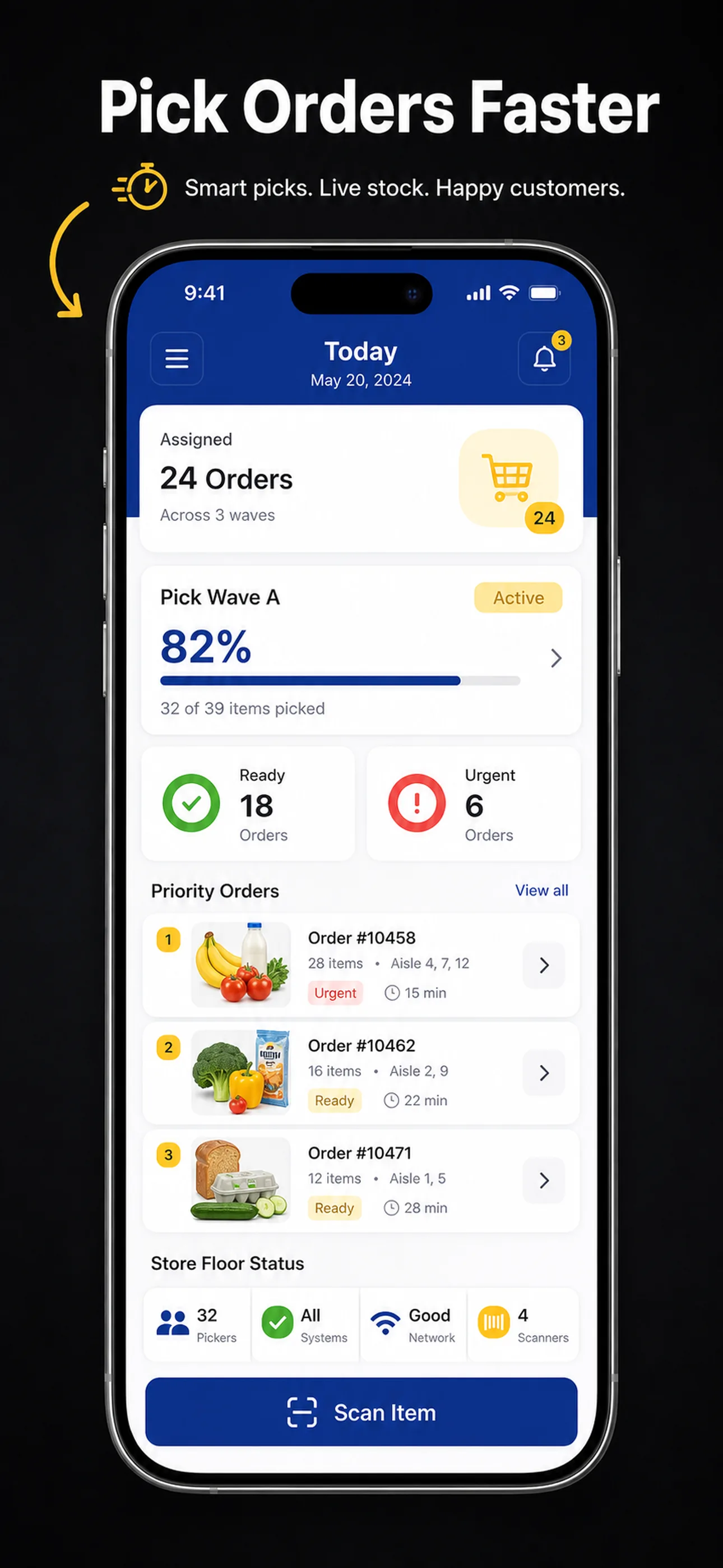 Pick orders faster