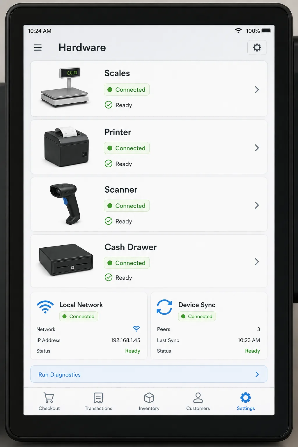 Hardware status