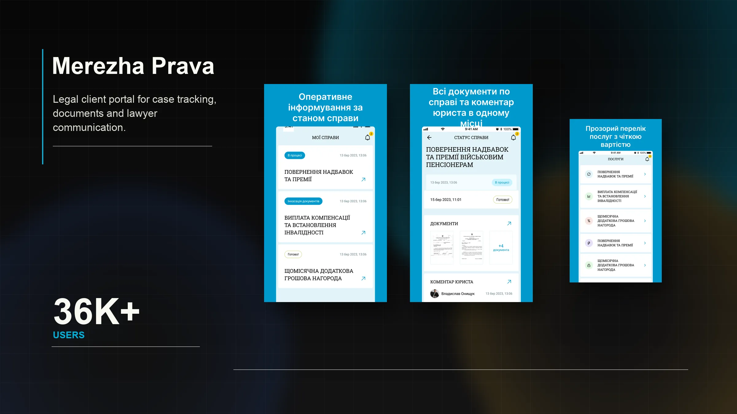 Merezha Prava portfolio banner